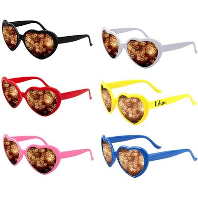 Heart Effect Diffraction Sunglasses