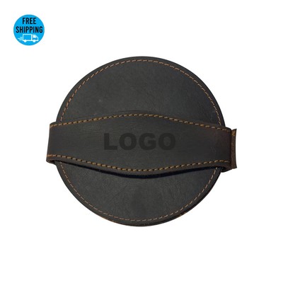 Crazy-Horse Leather Coaster Set-6PCS