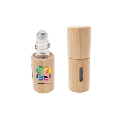 0.1oz Portable Bamboo Roll on Bottles for Essential Oil