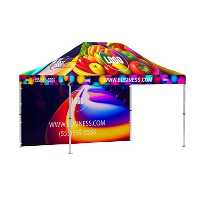 Recycled Pop up tent 15 ft wall 2-sided printing