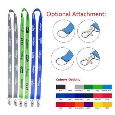 3/4" Custom Open Ended Polyester Lanyard