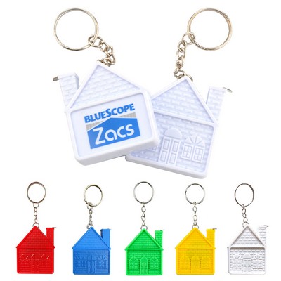 House Measuring Tape Keychain