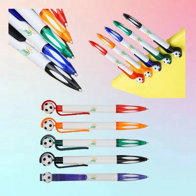 Soccer Shape Ballpoint Pen with Football Head Stylus (Creative Plastic)