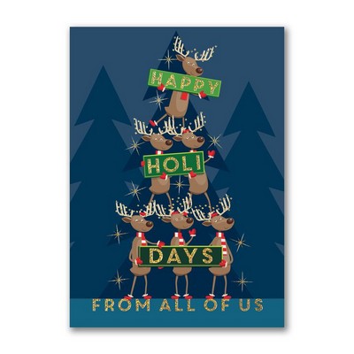 Reindeer Tree Holiday Card