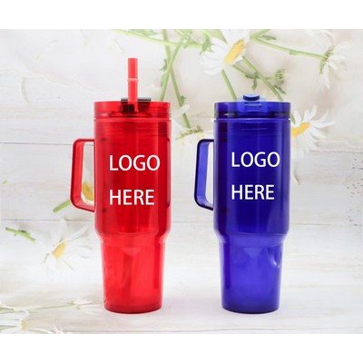 40oz Plastic Tumbler With Straw