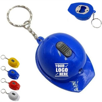 Multi Functional Creative Helmet LED Bottle Opener Keychain