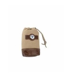 Leather Trimmed Drawstring Valuables Pouch