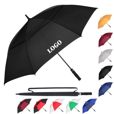 Automatic Open Vented Canopy Golf Stick Umbrella