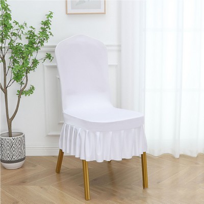 Short Pleat Shape Banquet Chair Cover Stretch Spandex Chair Cover Slipcover