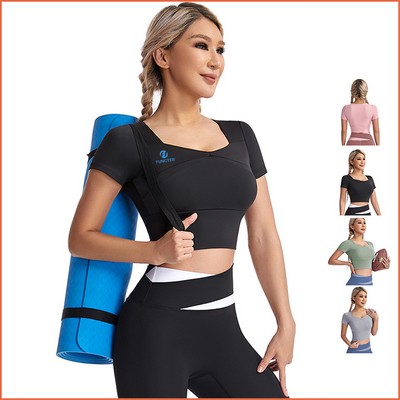 Women's Yoga Sports Bra Strappy Bralette Bra Running Vest Athletic Shirt