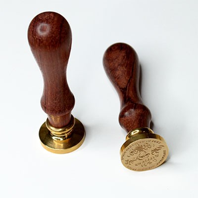 Brass Sealing Wax Stamp Head with Rosewood Handle 25mm (0.985")