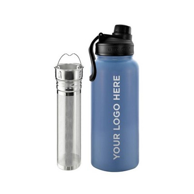 GROSCHE CHICAGO Stainless Steel Tea Infuser Flask Travel Convenience Water Bottle | 32 FL OZ/ 946 ML