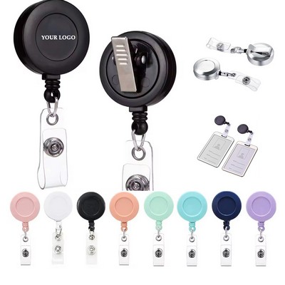 Round Retractable Badge Holder