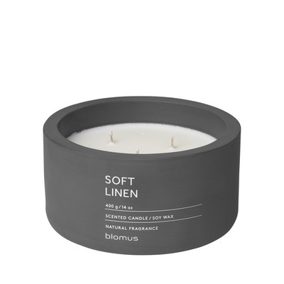 blomus Fragra Soft Linen Candle in Concrete Container