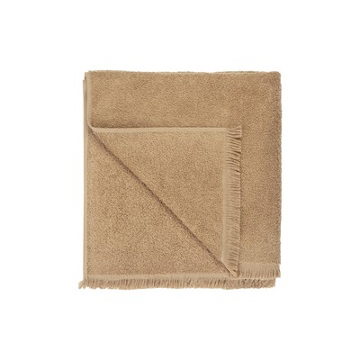 blomus FRINO Tan Fringed Organic Cotton Terry Bath Towel