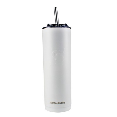 Ice Shaker Skinny Tumbler - White - 20oz