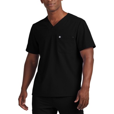 White Cross - CRFT - Men's 2-Pocket V-Neck Scrub Top