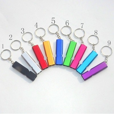 Emergency Survival Double Tube Whistle Keychain