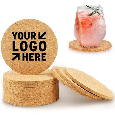 4'' Eco-Friendly Round Cork Coasters