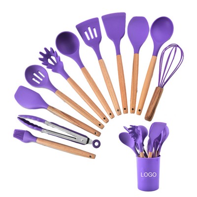 11Pcs Silicone Kitchen Cooking Utensils Set