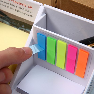 Foldable Sticky Note Cube w/Pen Holder