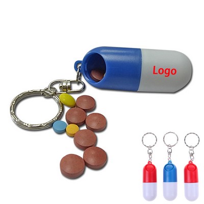 Abs Twist Pill Box Key Chain