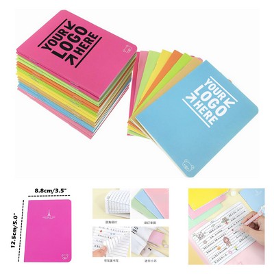 3.5 x 5 Inch 24 Sheets Double-Sided Ruled Pages - Candy Colors Portable Pocket Notebook