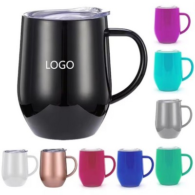 12 Oz. Stainless Steel Insulated Cup w/Handle