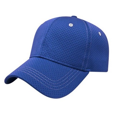 Cap America® Soft Textured Polyester Cap w/Mesh Back