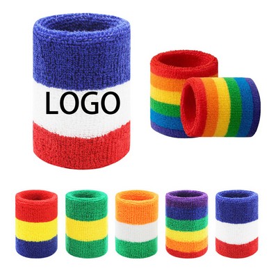 Rainbow Sweatband Wristband