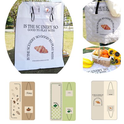 Portable Picnic Moisture-Proof Mat Zipper Bento Bag