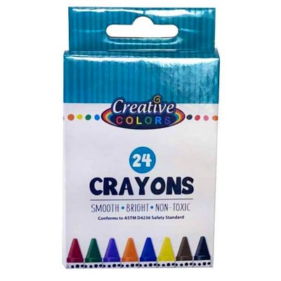 Crayons - 24 Pack, Assorted (Case of 96)