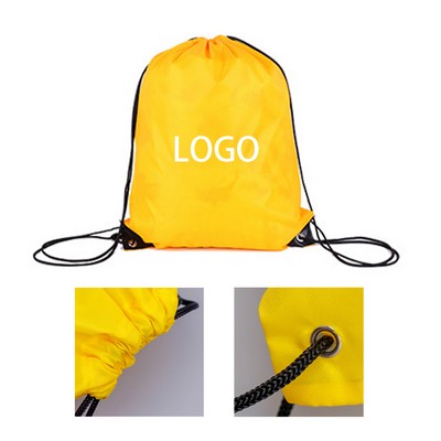 Polyester Duble Shoulder Colorful Drawstring Bag