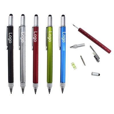 Versatile 6-in-1 Tool Ballpoint Pen