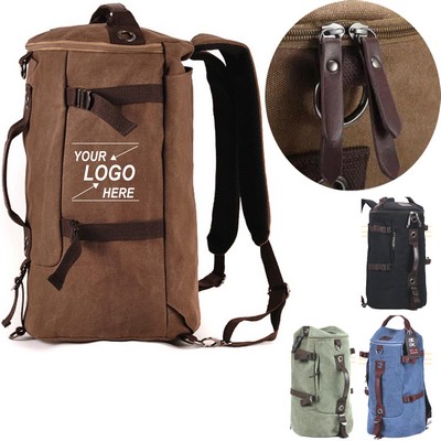 Men's Canvas Backpack for Hiking and Laptop