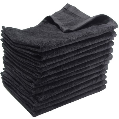 16x26 - Black Terry Velour Hand Towels