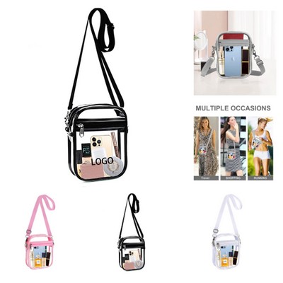 Clear PVC Waterproof Crossbody Jelly Bag for Women