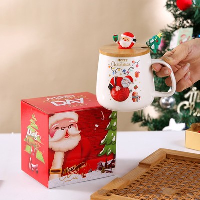 13.5 OZ Christmas Ceramic Coffee Mug Gift Set