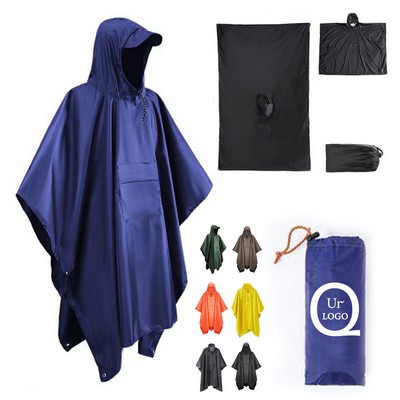 Multi-Functional Polyester Taffeta Pu Raincoat