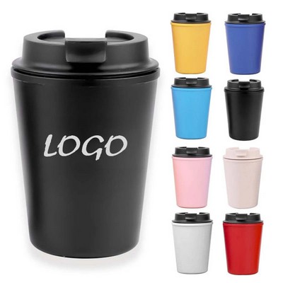 12 Oz. Double Wall Reusable Coffee Cup With Lid