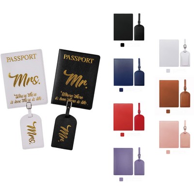 Passport Cover and Luggage Tag Set