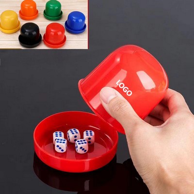 Plastic Mini Shaker Dice cup with 5 Dices,Dice Poppers for Classroom Game. Accessory Learning Shaker