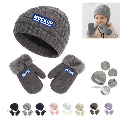 Kids Winter Hats and Gloves Sets