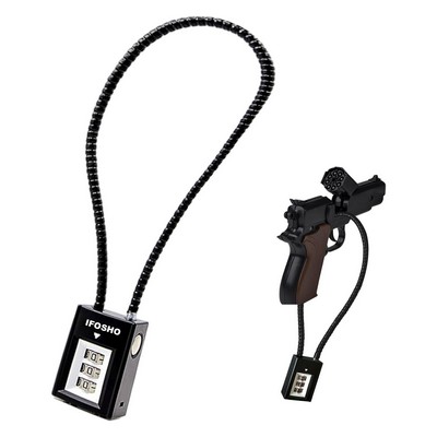 15 Inch Gun Cable Lock with Digital Combination for Rifles Shotguns Handguns Pistols