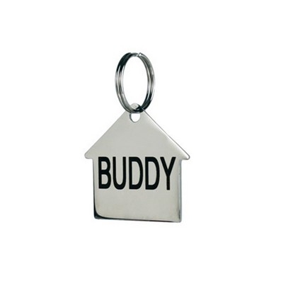 Metal House Shape Pet ID Tags Dog And Cat Tag For Medium & Large Size Dogs and Cats