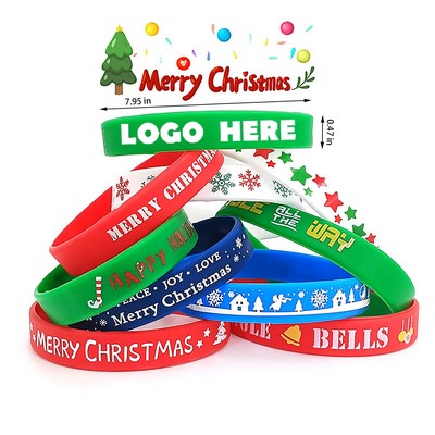 Christmas Halloween Silicone Bracelet Wristband