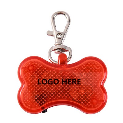 Dog Bone Strobe Collar LED Tag Glow in The Dark