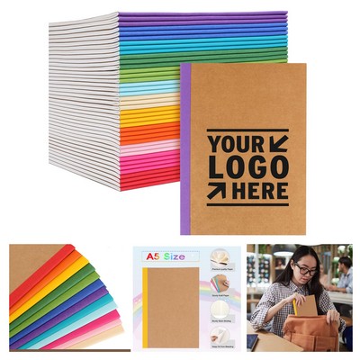 60 Pages 12 Assorted Colors Kraft Notebook