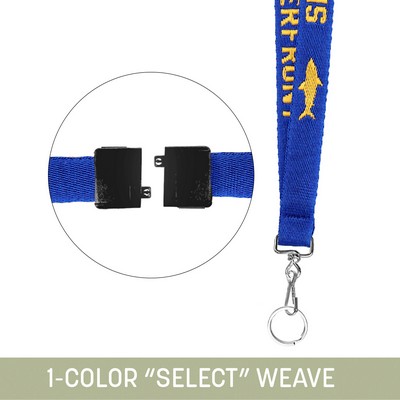 3/4" Woven Lanyard w/ Safety Breakaway - "Select" Weave