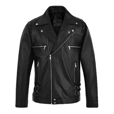 Classic Leather Biker Jacket ( XS - 4XL )